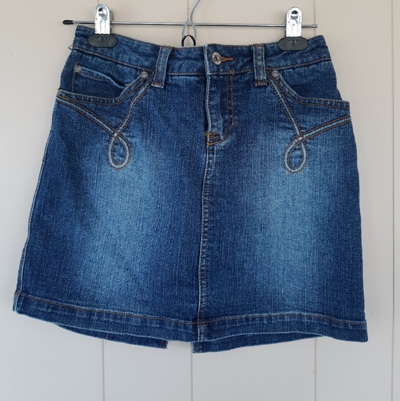 Sugar Doll Dresses & Skirts - Sugar Doll Denim Mini Skirt Size 3 Jean Skirt Summer Festival Rodeo Cowgirl Core